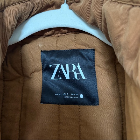 NWT Zara Washed Effect Quilted Jacket - Picture 11 of 12